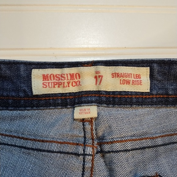 Mossimo Supply Co Womens Size 17 Straight Leg Low Rise Embroidered Jeans Retro - Picture 3 of 8